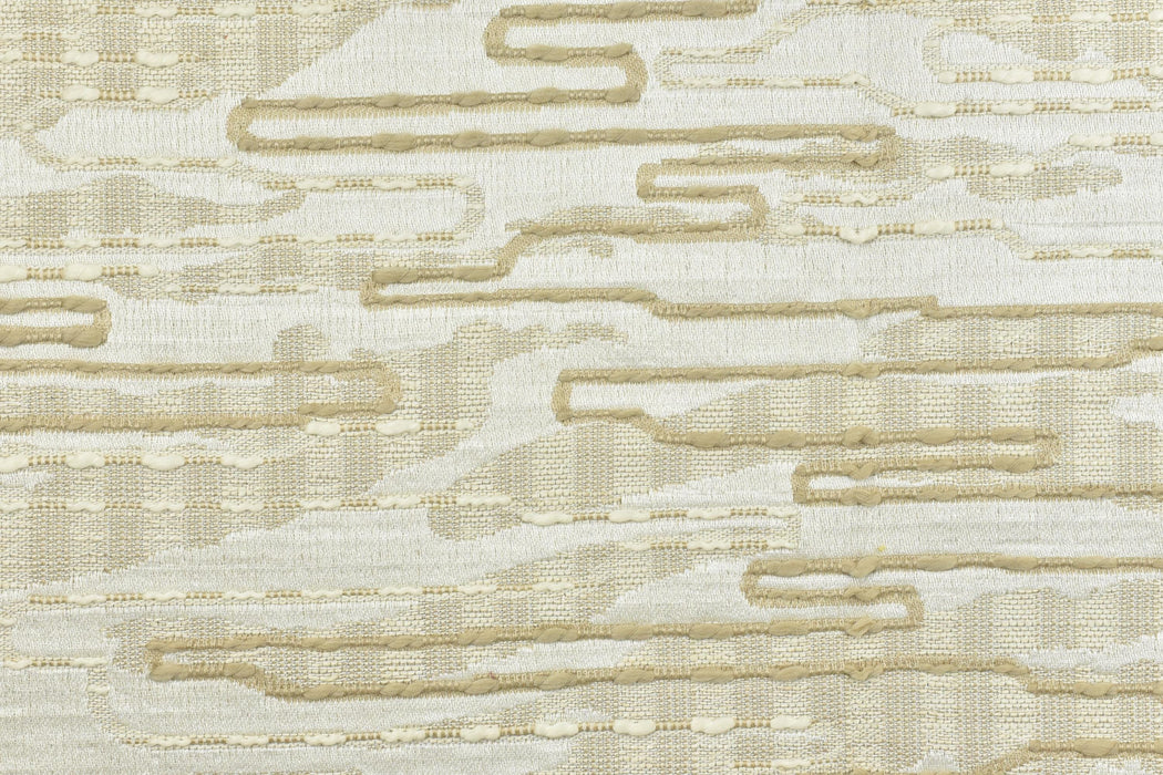 Heavyweight Abstract Geometric Black Orange Upholstery Fabric|3D Textured Woven Fabric|Linen Blend Sofa Chair Fabric|Designer Cushion Fabric