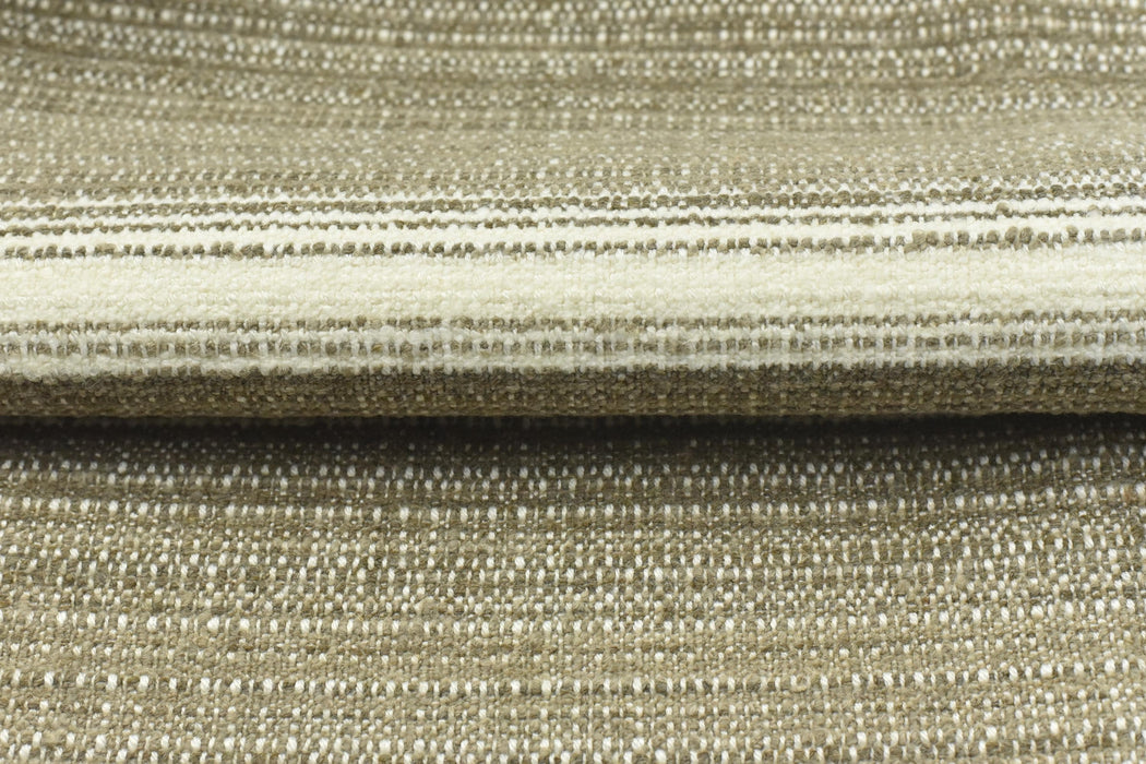 High End Heavy Weight Grey and Cream Large Stripe Linen Blend Upholstery Fabric For Chair|Vintage Multi-Striped Farmhouse Fabric For Couch