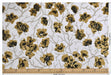 Heavyweight Vintage Gold and Black Floral Cut Velvet Upholstery Fabric For Chair|Luxury Flower Sofa Fabric|French Country Furniture Fabric