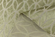 Heavyweight Burnt Orange Rhombus Leaf Cut Velvet Upholstery Fabric For Chair|Modern Minimalist Light Green Geometric Velvet Fabric For Sofa