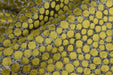 Upholsetry Cut Velvet Fabric For Chair By The Yard|Heavy Weight Gold Raised Small Dot Geometric Fabric|Minimalist Sofa Cushion Reupholstery