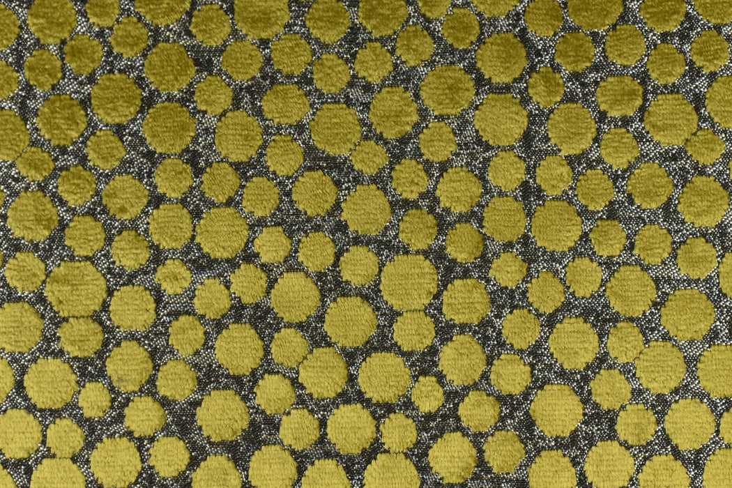 Upholsetry Cut Velvet Fabric For Chair By The Yard|Heavy Weight Gold Raised Small Dot Geometric Fabric|Minimalist Sofa Cushion Reupholstery