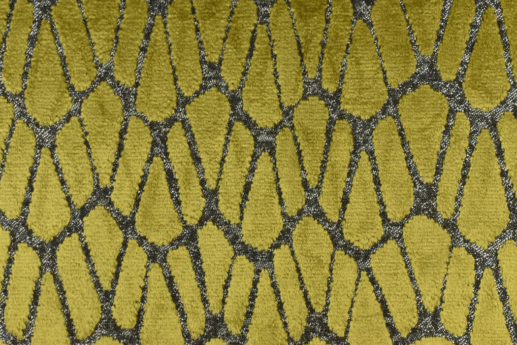 Gold Upholsetry Cut Velvet Fabric For Chair By The Yard|Heavy Weight Raised Abstract Geometric Fabric|Minimalist Sofa Cushion Reupholstery