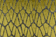 Gold Upholsetry Cut Velvet Fabric For Chair By The Yard|Heavy Weight Raised Abstract Geometric Fabric|Minimalist Sofa Cushion Reupholstery