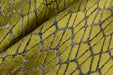 Gold Upholsetry Cut Velvet Fabric For Chair By The Yard|Heavy Weight Raised Abstract Geometric Fabric|Minimalist Sofa Cushion Reupholstery