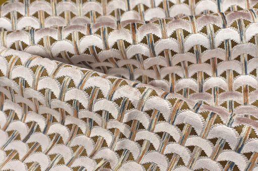 Colorful Cut Velvet Upholstery Fabric For Chair|Geometric Furniture Fabric|Retro Modern Sofa Chair Fabric|Luxury Vintage Reupholstery Fabric