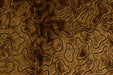 Brown Cut Velvet Upholstery Fabric For Chair|Abstract Geometric Pattern Velvet|Luxury Retro Furniture Fabric|Rustic Modern Designer Fabric