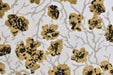 Heavyweight Vintage Gold and Black Floral Cut Velvet Upholstery Fabric For Chair|Luxury Flower Sofa Fabric|French Country Furniture Fabric