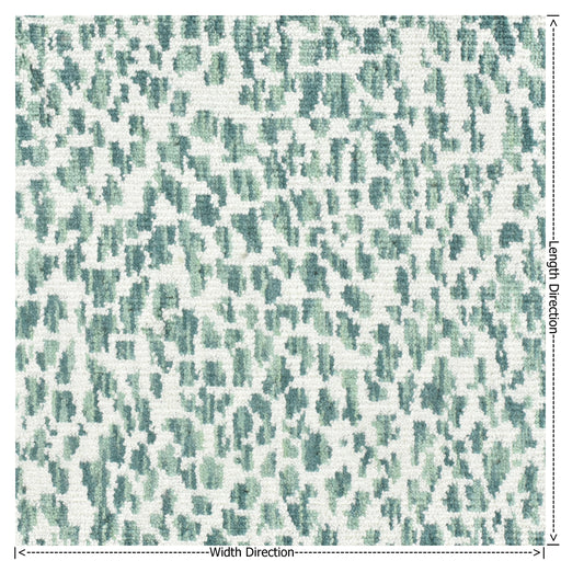 Heavy Weight Sage Green Teal Geometric Cut Velvet Upholstery Fabric For Chair|Abstract Pattern Furniture Fabric|Retro Modern Sofa Fabric