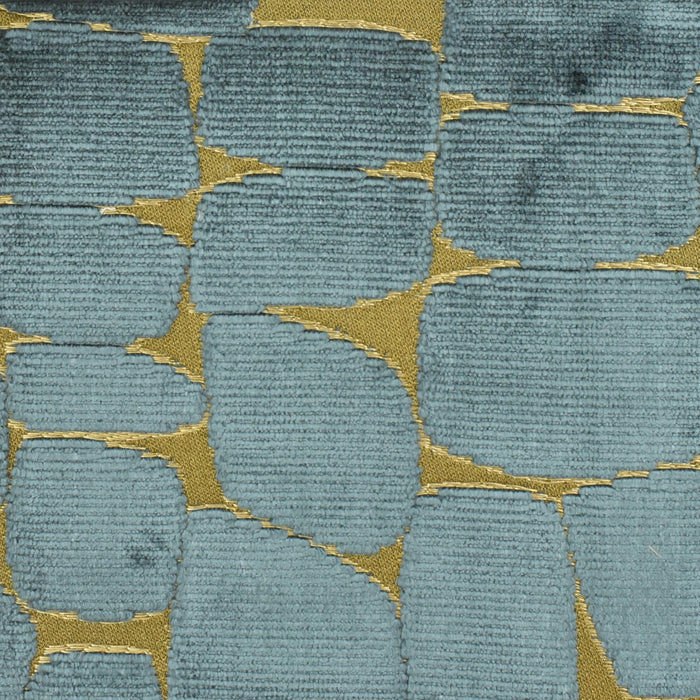 Heavy Weight Retro Gold Yellow Geometric Cut Velvet Upholstery Fabric For Chair|Vintage Modern Stylish Velvet For Sofa Couch Pillow