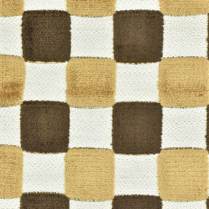 Heavyweight Vintage Blue and Green Checkerboard Cut Velvet Upholstery Fabric|Retro Modern Geometric Chair Fabric|Durable Furniture Fabric