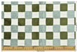 Heavyweight Vintage Blue and Green Checkerboard Cut Velvet Upholstery Fabric|Retro Modern Geometric Chair Fabric|Durable Furniture Fabric