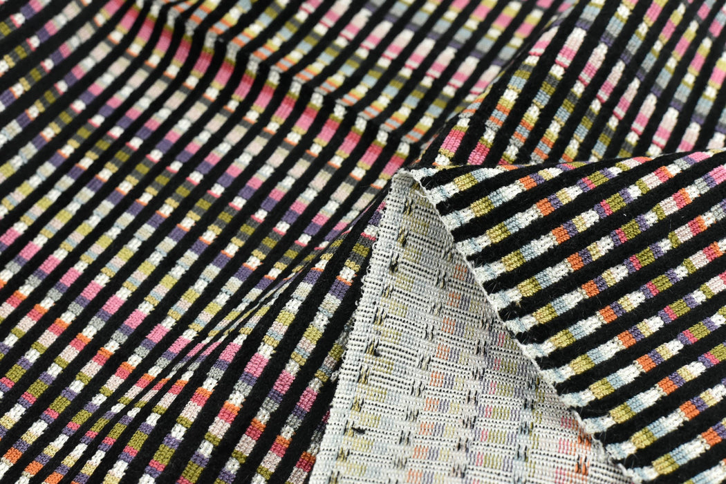 Heavy Weight Colorful Striped Cut Upholstery Velvet Fabric|Chartreuse Green Orange Purple Mustard Boho Geometric Fabric For Sofas,Armchairs