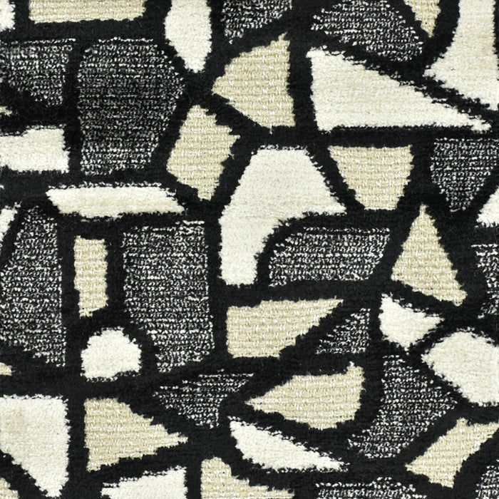 Heavy Weight Navy Blue Modern Abstract Geometric Cut Velvet Fabric For Chair|Durable Textured Coastal Home Decor Furniture Reupholstery