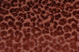 Heavy Weight Red Raised Leopard Cut Velvet Upholstery Fabric For Chair|Cheetah Abstract Geometric Animal Luxury Furniture Fabric For Couch