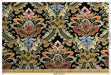 Clearance Sale!Heavy Weight Vintage Gold Rust Blue Damask Floral Embroidered Black Cut Velvet Upholstery Fabric|Luxury Baroque Floral Fabric