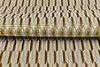 Heavy Weight Gold Cream Mid-Century Modern Striped Geometric Cut Velvet Upholstery Fabric For Chair|Durable Sofa Armchair Reupholsetry