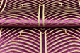 Heavy Weight Purple Magenta and Gold Geometric Cut Velvet Upholstery Fabric For Chair Pillow|High End Sofa Furniture Reupholstery Fabric