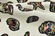 Heavy Weight Coastal Cut Velvet Upholstery Fabric For Chair|Fun Starfish Seashell Fabric|Accent Sofa Material|Beach House Decor Fabric