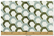 Heavy Weight Green and Blue Cut Velvet Upholstery Fabric|Hexagon Geometric Pattern|Modern Accent Sofa Fabric|Chair Furniture Upholstery