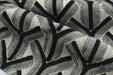 Heavy Weight Black Grey Chevron Raised Cut Velvet Upholstery Fabric|Vintage Geometric Sofa Fabric|Modern Art Deco Furniture Upholstery