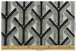 Heavy Weight Black Grey Chevron Raised Cut Velvet Upholstery Fabric|Vintage Geometric Sofa Fabric|Modern Art Deco Furniture Upholstery