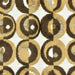 Mid Century Modern Abstract Geometric Circles Cut Velvet Upholstery Fabric For Chair|Golden Brown Beige|Heavy Weight for Sofas