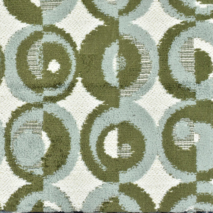 Mid Century Modern Abstract Geometric Circles Cut Velvet Upholstery Fabric For Chair|Golden Brown Beige|Heavy Weight for Sofas