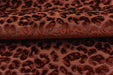 Heavy Weight Red Raised Leopard Cut Velvet Upholstery Fabric For Chair|Cheetah Abstract Geometric Animal Luxury Furniture Fabric For Couch