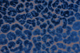 Heavy Weight Blue Raised Leopard Cut Velvet Upholstery Fabric For Chair|Cheetah Abstract Geometric Animal Luxury Furniture Fabric For Couch