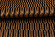 Heavy Weight Mid-Century Modern Striped Geometric Cut Velvet Upholstery Fabric For Chair|Earth Tone Sofa Armchair Reupholsetry