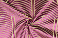 Heavy Weight Purple Magenta and Gold Geometric Cut Velvet Upholstery Fabric For Chair Pillow|High End Sofa Furniture Reupholstery Fabric