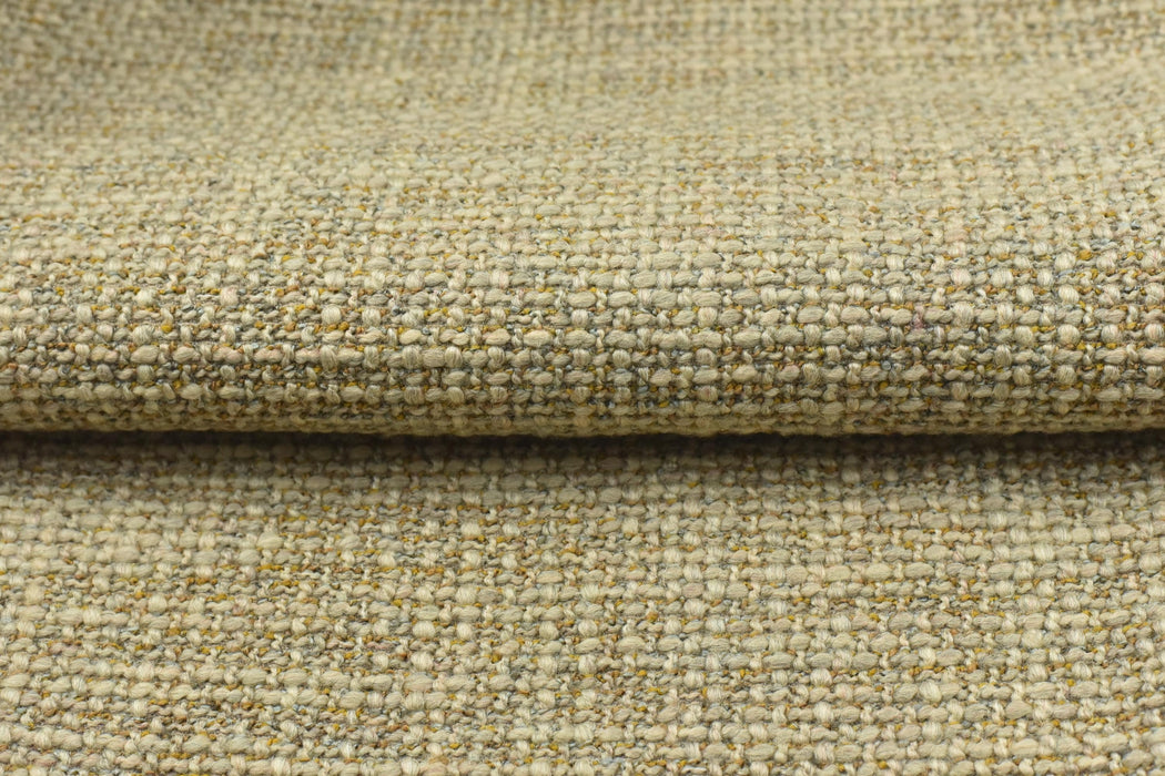 Heavy Weight Chunky Wool Blend Boucle Upholstery Fabric|Wheat and Gold Wool Blend Textured Sofas Chairs|Modern Furniture Reupholstery Fabric