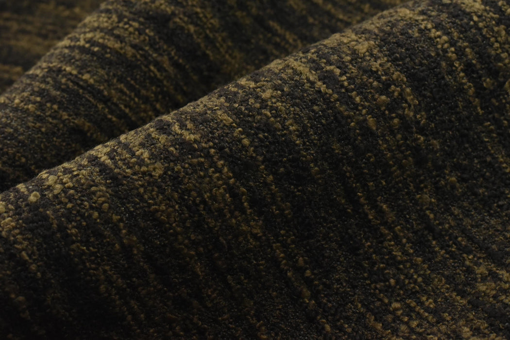 Heavy Weight Charcoal Black Olive Gold Wool Linen Blend Boucle Upholstery Fabric|Extra Chunky Texture Modern Furniture Fabric For Sofa Chair