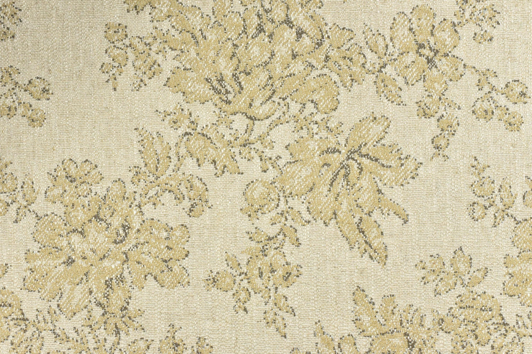 Heavy Weight Vintage Floral Linen Blend Upholstery Fabric|French Country Jacquard Fabric|Beige Taupe Floral Sofa Fabric|Antique Chair Fabric