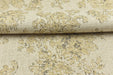 Heavy Weight Vintage Damask Floral Linen Blend Upholstery Fabric|Farmhouse Flower Fabric|Beige Taupe Floral Sofa Fabric|Antique Chair Fabric