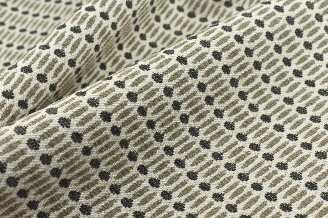 Heavy Weight Vintage Geometric Linen Blend Upholstery Fabric For Chair|Farmhouse Decor Woven Jacquard Fabric|Antique Style Chair Fabric