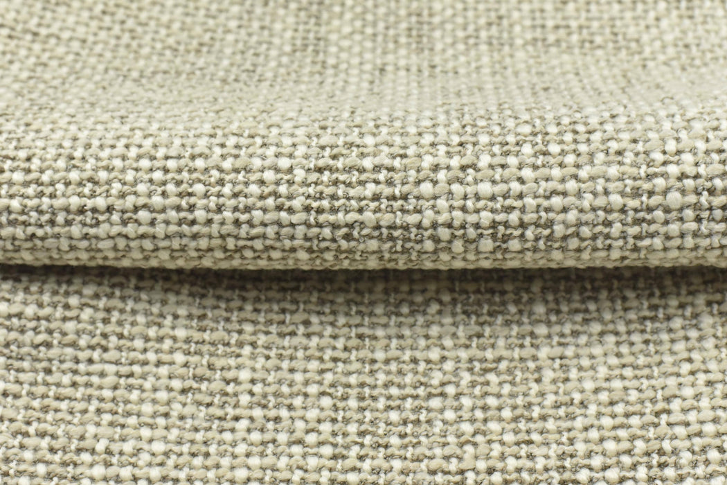 Heavy Weight Chunky Wool Blend Boucle Upholstery Fabric|Cream and Grey Wool Blend Textured Sofas Chairs|Modern Furniture Reupholstery Fabric
