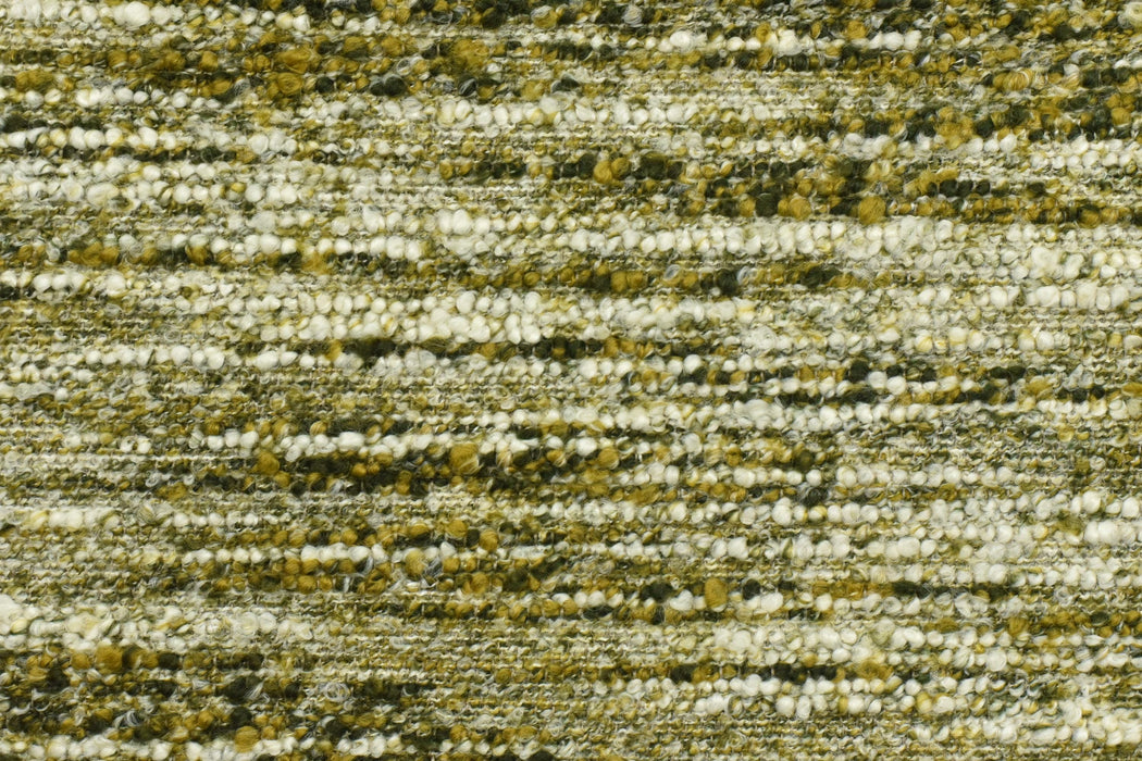 Heavy Weight Olive Green Mustard Wool Linen Blend Boucle Upholstery Fabric|Extra Chunky Texture Modern Furniture Fabric For Sofa Chair