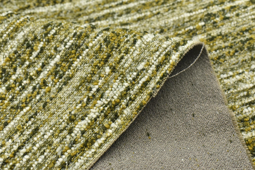 Heavy Weight Olive Green Mustard Wool Linen Blend Boucle Upholstery Fabric|Extra Chunky Texture Modern Furniture Fabric For Sofa Chair