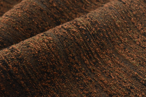 Heavy Weight Reddish Brown Olive Black Wool Linen Blend Boucle Upholstery Fabric|Extra Chunky Texture Modern Furniture Fabric For Sofa Chair