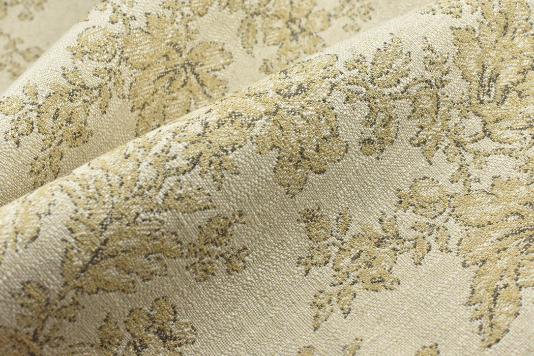 Heavy Weight Vintage Damask Floral Linen Blend Upholstery Fabric|Farmhouse Flower Fabric|Beige Taupe Floral Sofa Fabric|Antique Chair Fabric