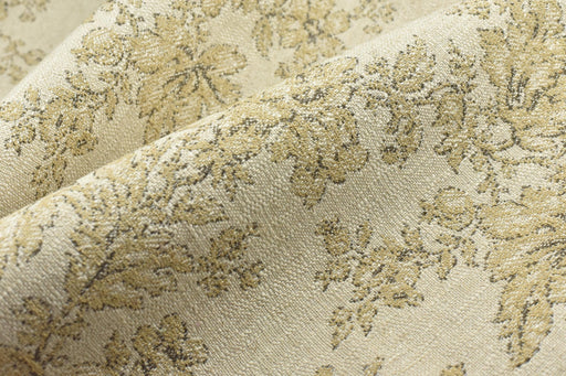 Heavy Weight Vintage Damask Floral Linen Blend Upholstery Fabric|Farmhouse Flower Fabric|Beige Taupe Floral Sofa Fabric|Antique Chair Fabric