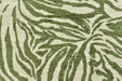 Designer Heavy Weight Green Cream Chenille Zebra Jacquard Textured Upholstery Fabric|Abstract Animal Skin Print Geometric Woven Decor Fabric