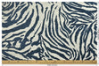 Designer Heavy Weight Navy Blue Chenille Zebra Jacquard Textured Upholstery Fabric|Abstract Animal Skin Print Geometric Woven Decor Fabric