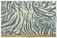 Designer Heavy Weight Smoke Blue Chenille Zebra Jacquard Textured Upholstery Fabric|Abstract Animal Skin Print Geometric Woven Decor Fabric
