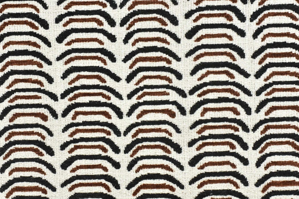 Heavy Weight Black Green Geometric Upholstery Fabric|Modern Arc Pattern Sofa Fabric|Cotton Blend Furniture Fabric For Accent Chair Cushion