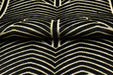 Heavy Weight Black Gold Geometric Cut Velvet Upholstery Fabric For Chair Pillow|High End Sofa Furniture Reupholstery Fabric