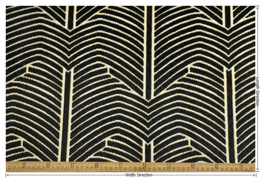 Heavy Weight Black Gold Geometric Cut Velvet Upholstery Fabric For Chair Pillow|High End Sofa Furniture Reupholstery Fabric