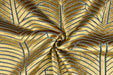 Heavy Weight Gold Pale Blue Geometric Cut Velvet Upholstery Fabric For Chair Pillow|High End Sofa Furniture Reupholstery Fabric